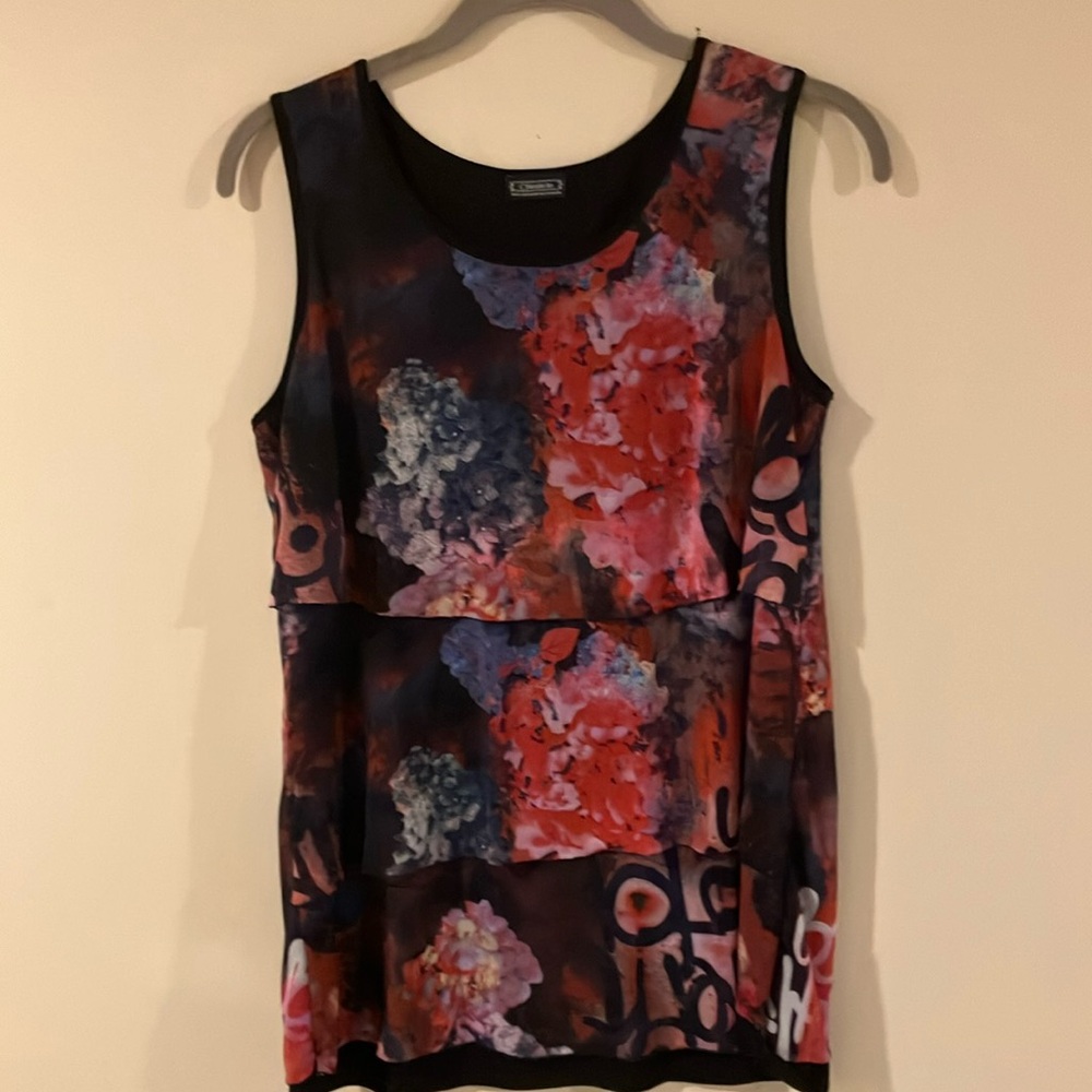 Floral Sleeveless Top - Multicolor